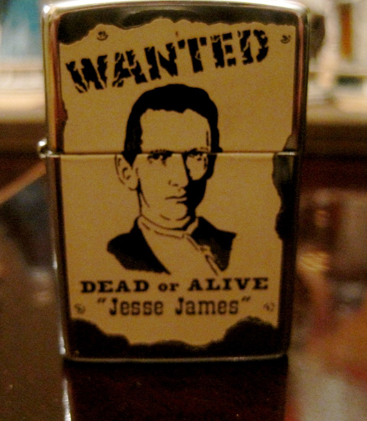 This Jesse James lighter is one of Victor's favorites. ‘He's the ultimate bad boy,’ Alfieri said.